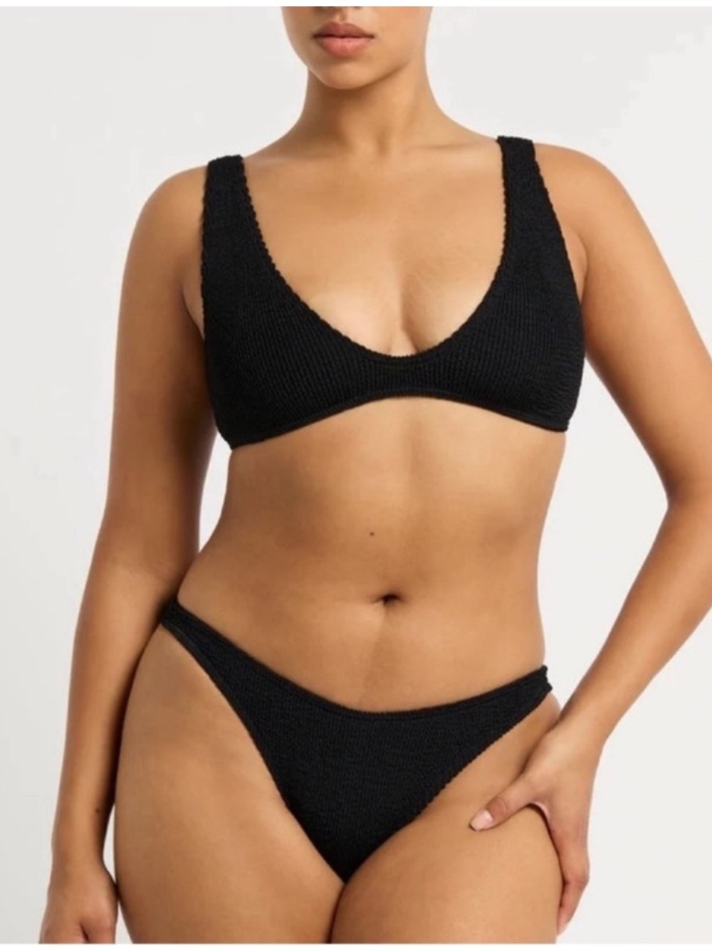 Bond-eye Swim Bikini Set Scout Bikini Top and Scene Bikini Bottom NWT Ribbed OS - Picture 11 of 13